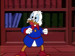 Gif animé Picsou tombe